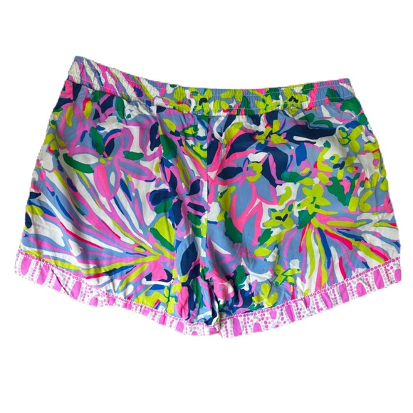 Lilly Pulitzer Katia Lounge Shorts Athletic Short Size Medium Havin a Blast Pink - Picture 8 of 8
